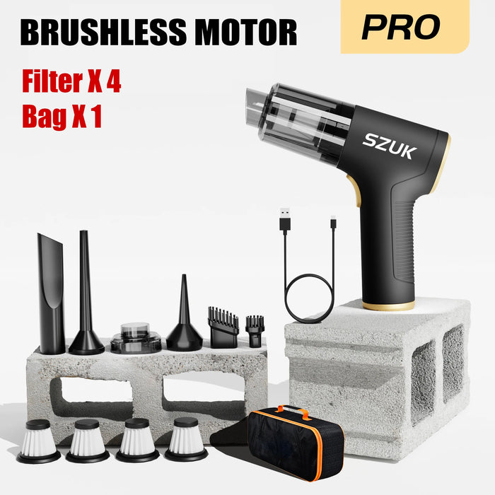 Powerful Wireless Car Vacuum Cleaner Strong Suction Portable