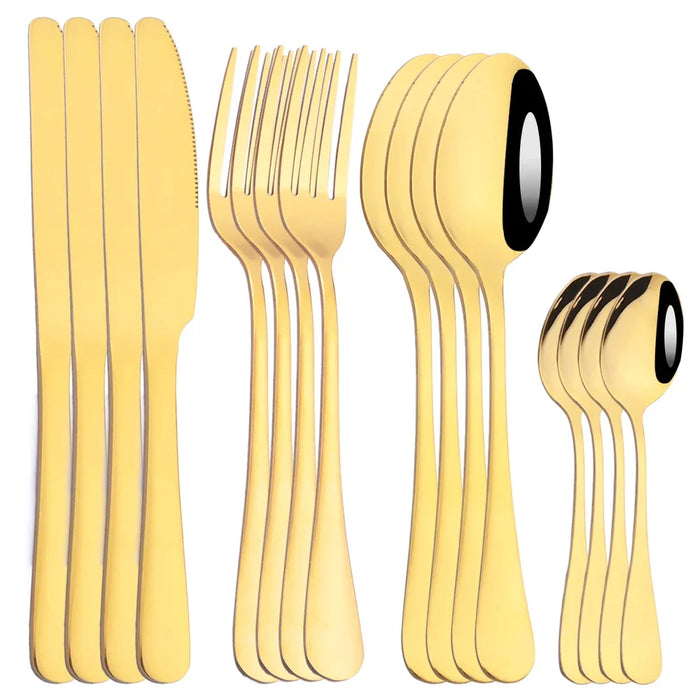 16 Piece Stainless Steel Cutlery Set For Western Dining