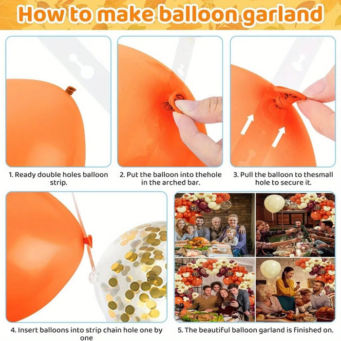 193Pcs Fall Themed Parties Decorated With Balloons And Maple Leaf Decorations For Dances Cocktail Parties And Thanksgiving