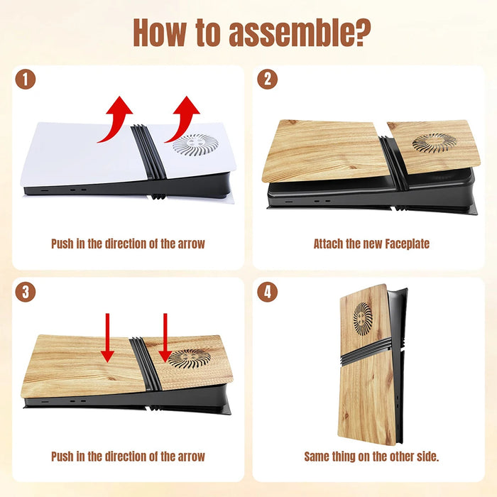 For Ps5 Pro Cover Face Plate Replacement Shell Anti-Scratch Faceplate With Cooling Vent For Ps5 Pro Disc / Digital Edition Console