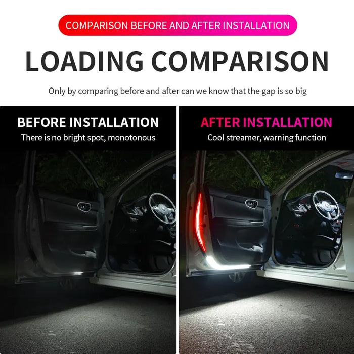 120Cm Led Car Door Atmosphere Light Strip 2Pcs