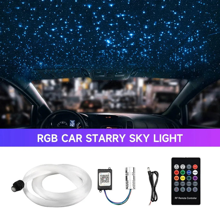Smart App Control Car Led Star Lights Rgbw Fiber Optic Ceiling Effect