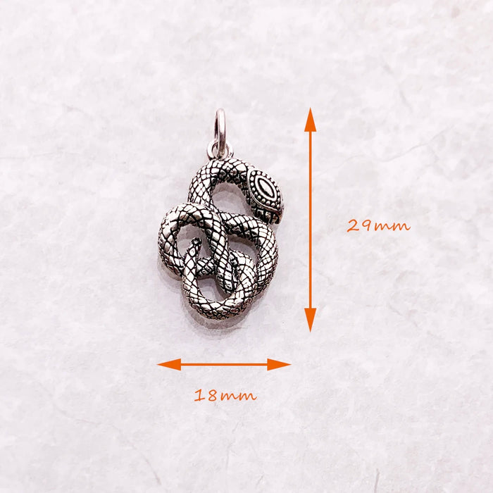 925 Sterling Silver Snake Pendant Fine Jewelry For Women