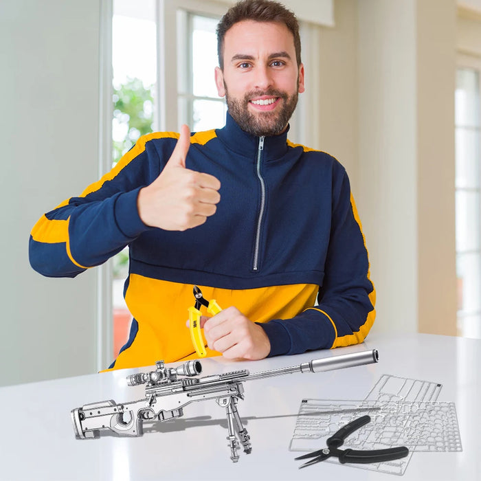 3D Metal Sniper Rifle Puzzle Kit For Adults Collectible Gift