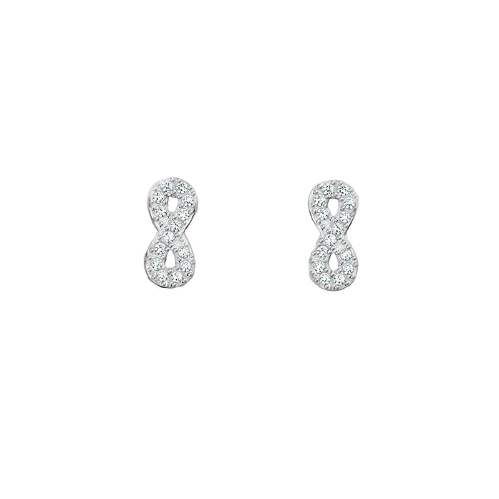 925 Sterling Silver Summer Love Infinity Ear Studs