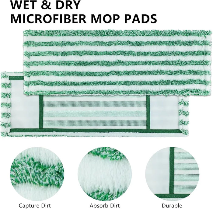 6 Pack Mop Pads Compatible With Libman Wet & Dry Microfiber Mop Reusable Easy To Replace Microfiber Cloth Mop Head Pads