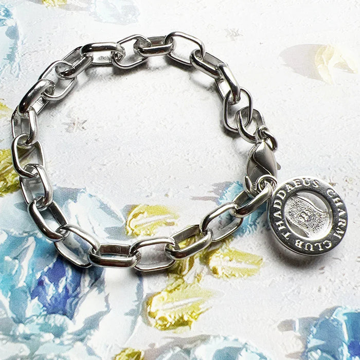 925 Sterling Silver Real Charm Bracelet For Women & Men