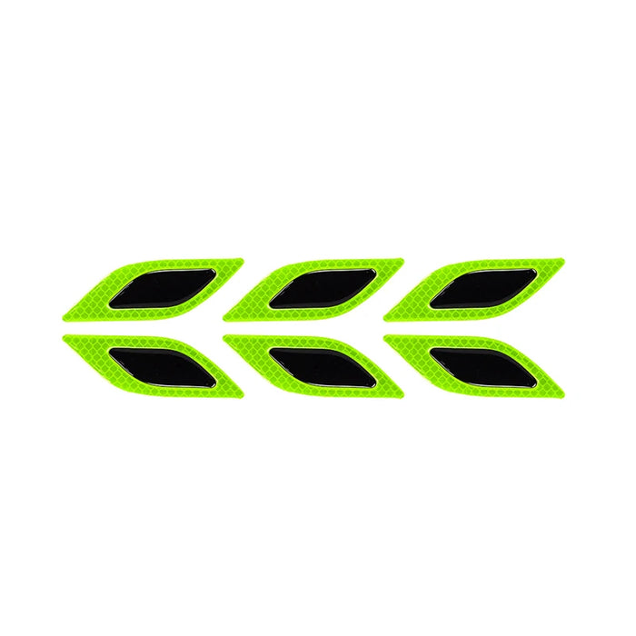 6Pcs Reflective Carbon Fiber Sticker For Car Safety