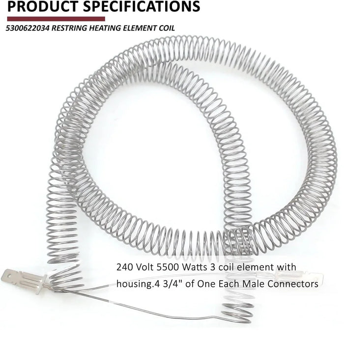 Dryer Heating Element Restring Coil Replacement Part Compatible With Frigidaire Kenmore Gibson Dryers Ap2135128 351 Ah451032