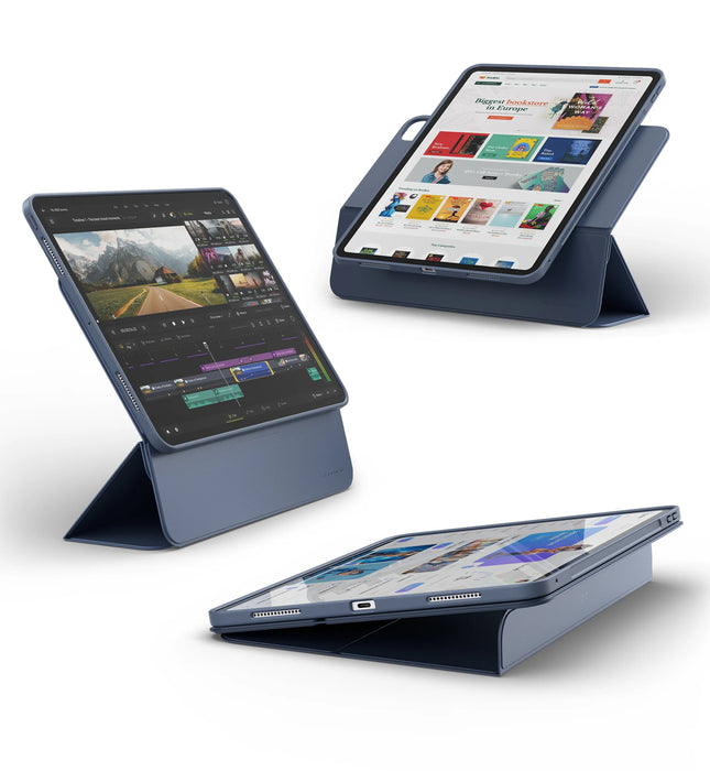 For Ipad Pro 13 Inch 2024 M4 Magnetic Floating Slim Removable Protective Case Adjustable Portrait / Landscape Stand