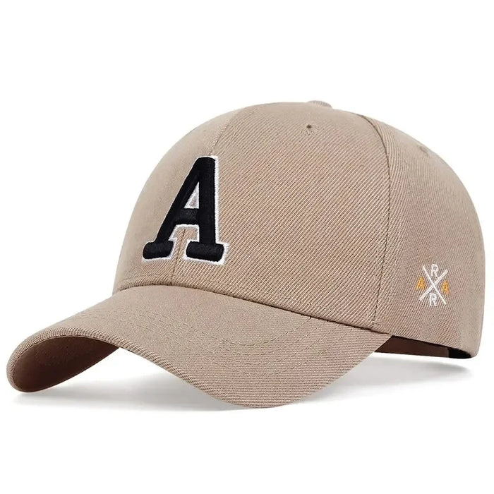 Embroidered A Letter Baseball Cap Unisex Outdoor Sun Hat