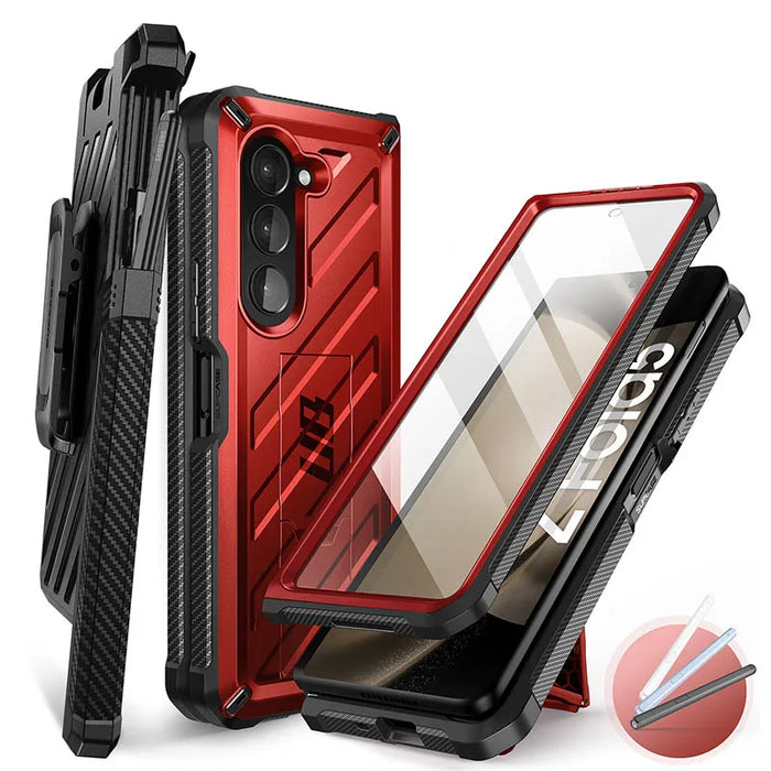 For Samsung Galaxy Z Fold 5 2023 Ub Rugged Belt Clip Shockproof Protective Case With Built-In Screen Protector