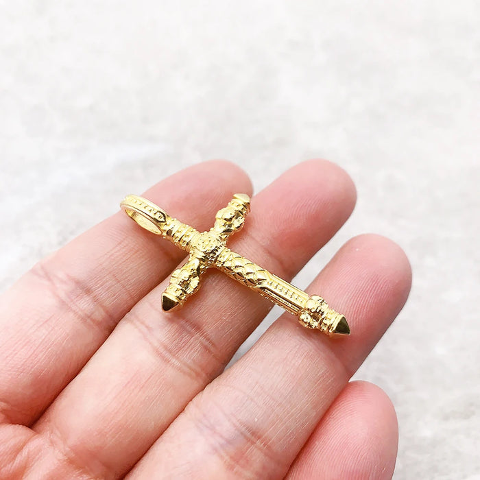 925 Sterling Silver Vintage Skull Cross Pendant Unisex Gift