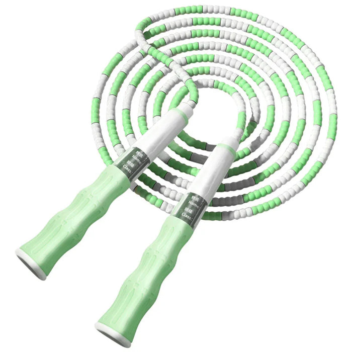 2.8M Jump Rope For Adults & Kids Soft Beaded No Tangle Segmented Fitness Rope