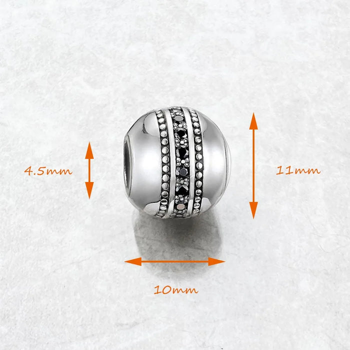 925 Sterling Silver Bead Charm For European Bracelets Fast Lane Design