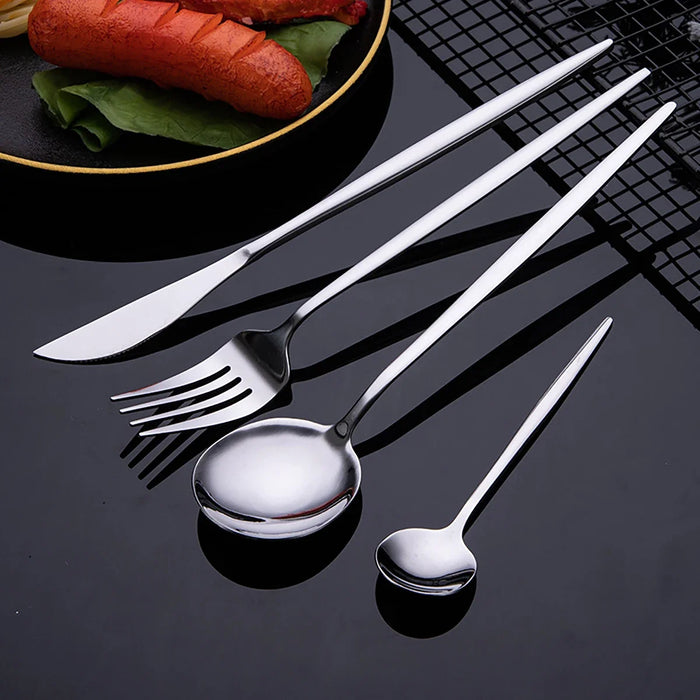 16 Piece Stainless Steel Cutlery Set For Elegant Dining