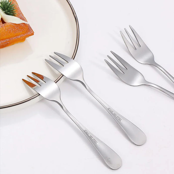 6 Piece Stainless Steel Fruit Fork Set Perfect For Entertaining