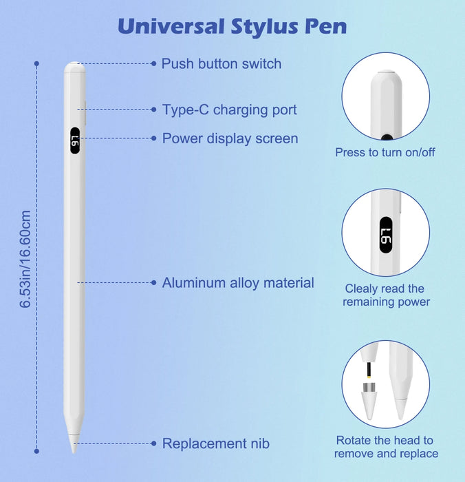 Stylus Pen For Ipad / Iphone / Samsung / Lenovo / Ios / Android Tablets And Smart Phone