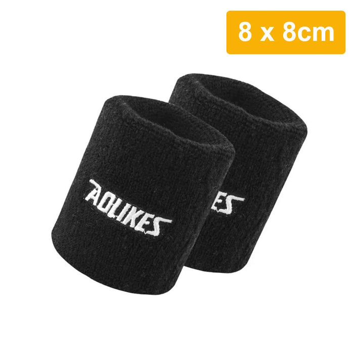 Pair of Moisture Wicking Sports Wristbands For Men & Women Tennis Basketball Running