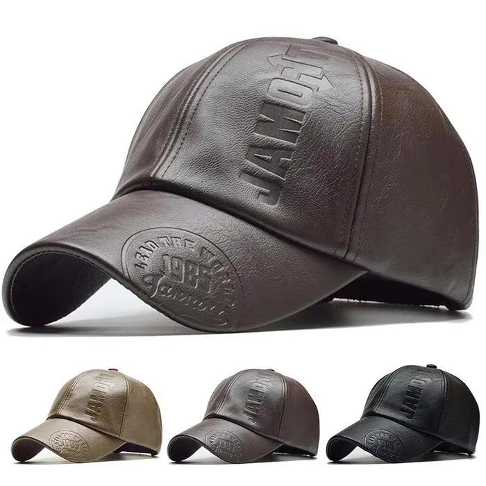 1985 Imprinting Leather Baseball Cap Unisex Outdoor Sun Hat