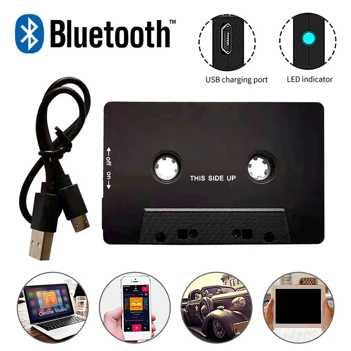 Wireless Car Cassette Adapter With Bluetooth 5.0