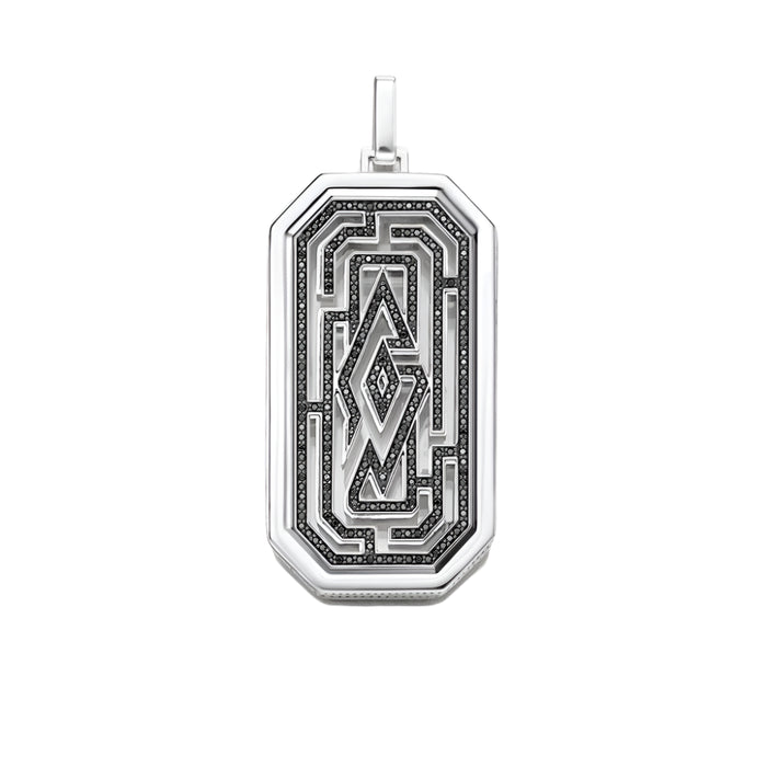 925 Sterling Silver Symbolic Labyrinth Pendant Maze Necklace For Men & Women