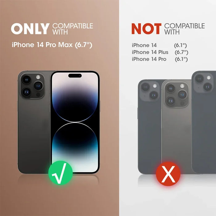 For 6.7 Inch Iphone 14 Pro Max Heavy Duty Rugged Ub Pro Case With Tempered Glass Screen Protector