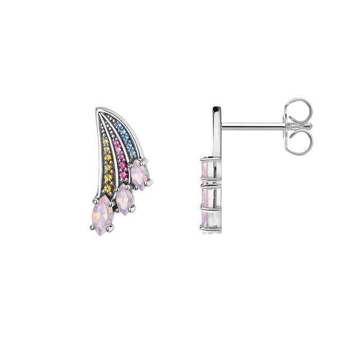 925 Sterling Silver Rainbow Hummingbird Wing Studs