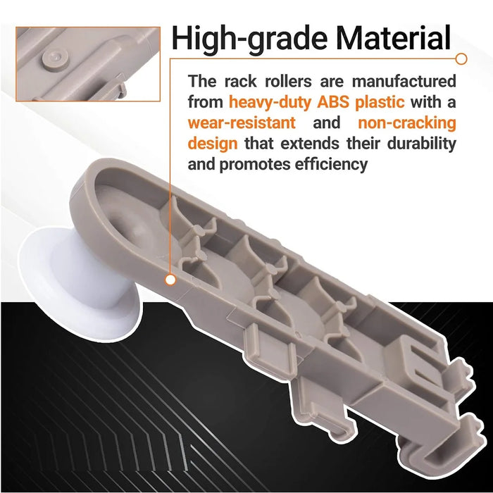 4 Pack 8268743 Dishwasher Upper Rack Wheel For Whirlpool Kenmore Kitchenaid Dishwashers Wp8268743 Wp8268743Vp Ap6012252