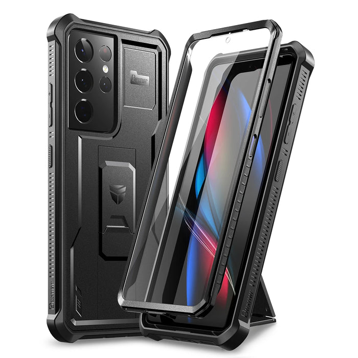 For Samsung Galaxy S21 Ultra 5G Full Body Bumper Military Grade Armor Shockproof Shell Case With Built In Screen Protector