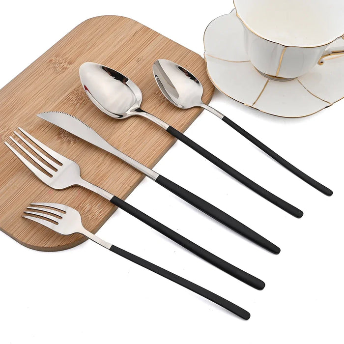 24 Piece Stainless Steel Cutlery Set For Western Dining