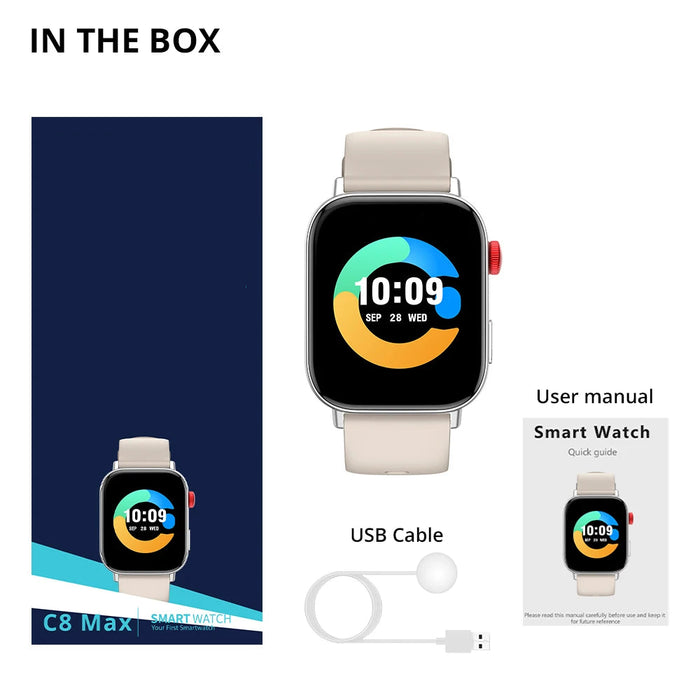 Unisex 1.93 Inch Large Hd Smartwatch With Voice Calling And Health Tracking