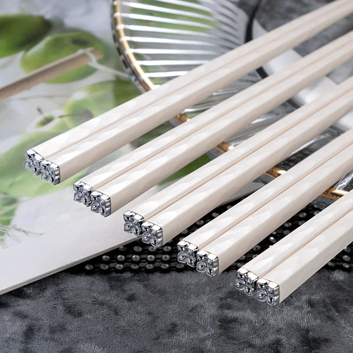 5 Pairs Reusable Chopsticks Set For Sushi And Korean Cuisine