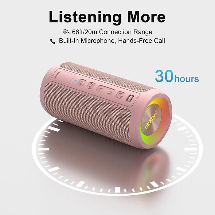 Waterproof Bluetooth Speaker 24W Sound Colourful Lights