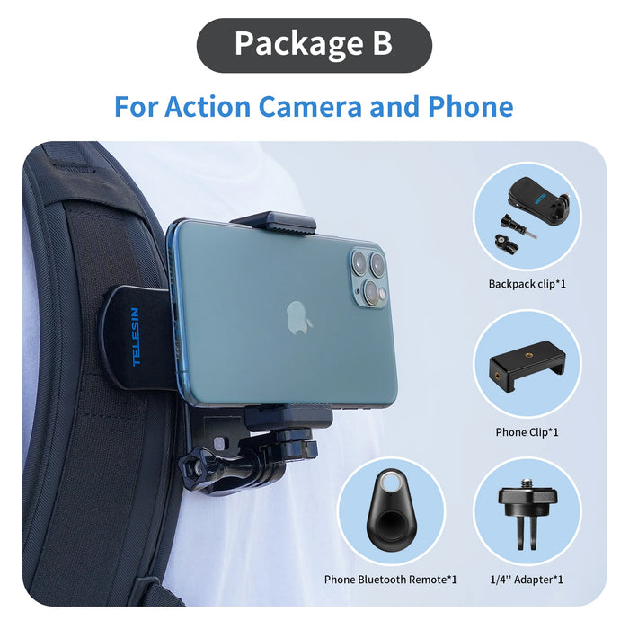 360 Degree Rotary Clip Mount For Action Cameras Compatible With Gopro Dji Osmo Xiaoyi Insta360