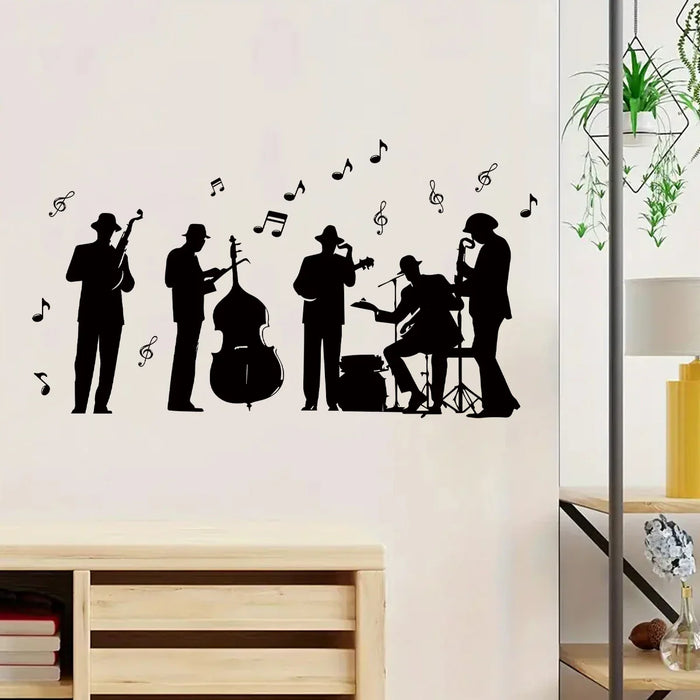 Musical Band Silhouette Wall Stickers For Kids Room Decor