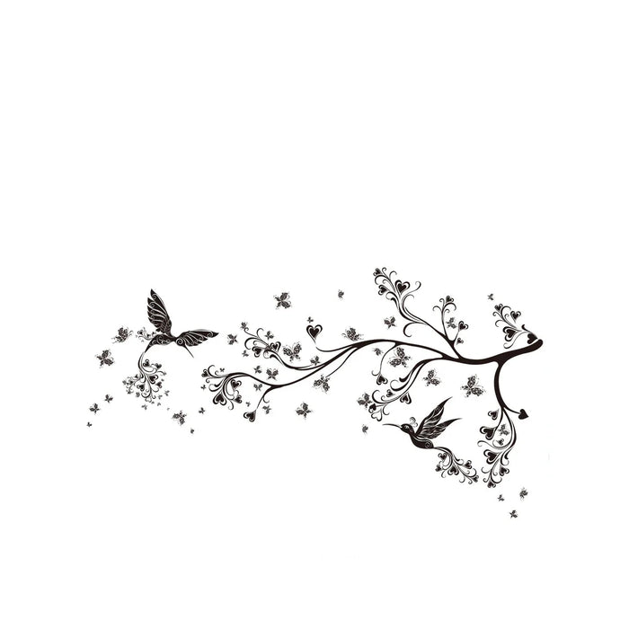 Silhouette Branches & Birds Wall Stickers Bedroom & Living Room Decor