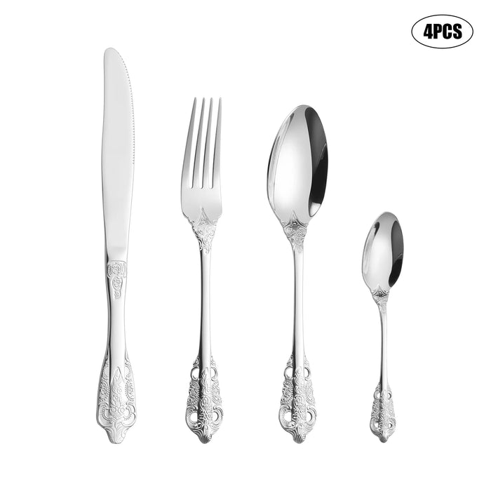 4 / 16 / 24 Piece Premium Stainless Steel Cutlery Set For Home Dining And Hospitality