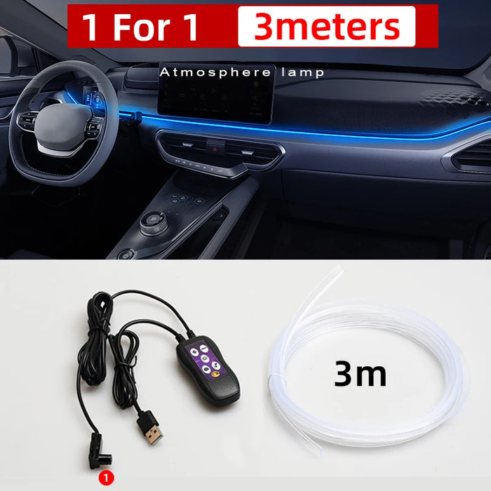 64-Colour Usb Car Interior Lights Sound Control Rgb Ambient Lamp