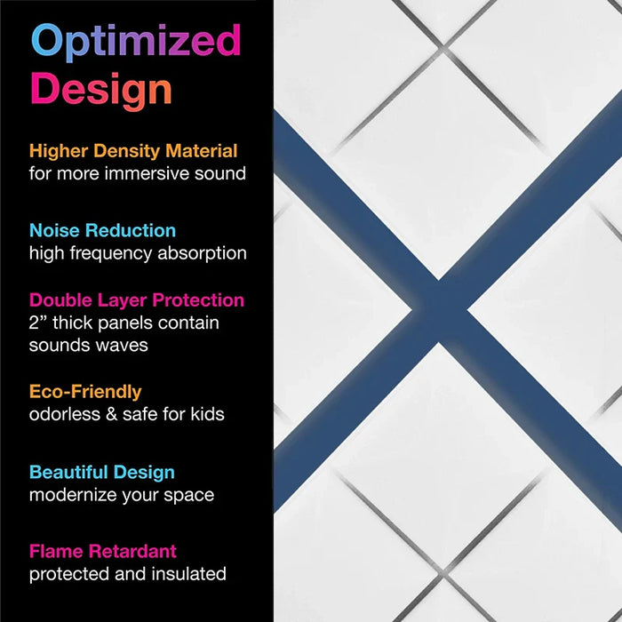 6 / 12 / 24 Pieces Acoustic Foam Panels White Mushroom Wedge Tiles For Soundproofing And Noise Insulation In Home Studios