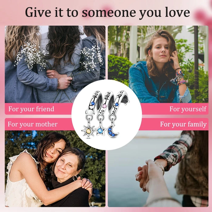 925 Sterling Silver Sun Star Charm Pendant Fits Bracelet Diy Gift