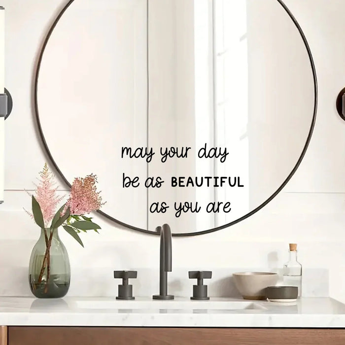 1Pc Motivational Mirror Stickers For Bathroom And Bedroom Decor