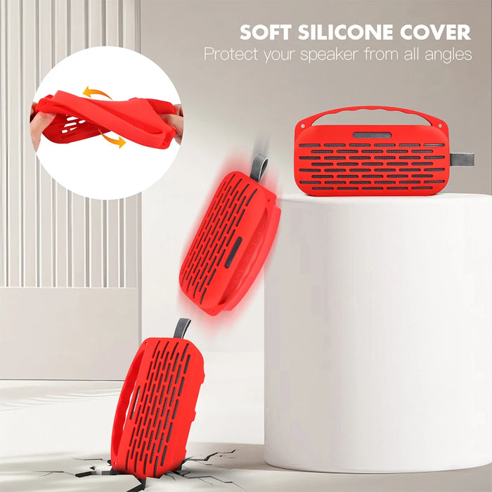 Soft Silicone Case Cover For Bose Soundlink Flex 2Nd Gen Speaker Travel Protective Carrying Pouch Drop-Proof Carrying Case