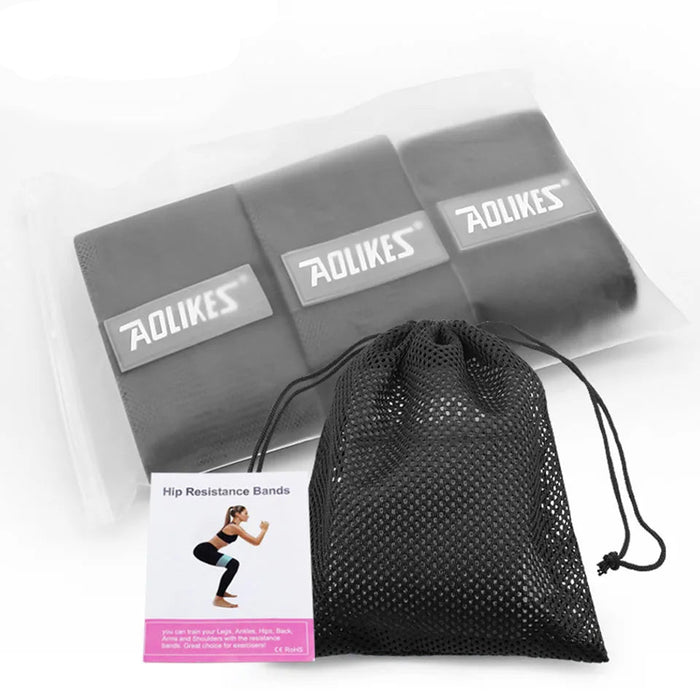 3 Piece Fabric Loop Resistance Bands Set For Hip Fitness