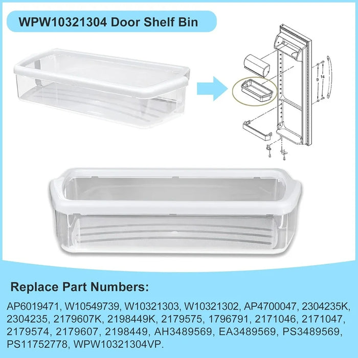 W10321304 Refrigerator Door Shelf Bin Compatible With Whirlpool Replace Wpw10321304 Ap6019471 2179574 2179575 Wrs325Fdam01
