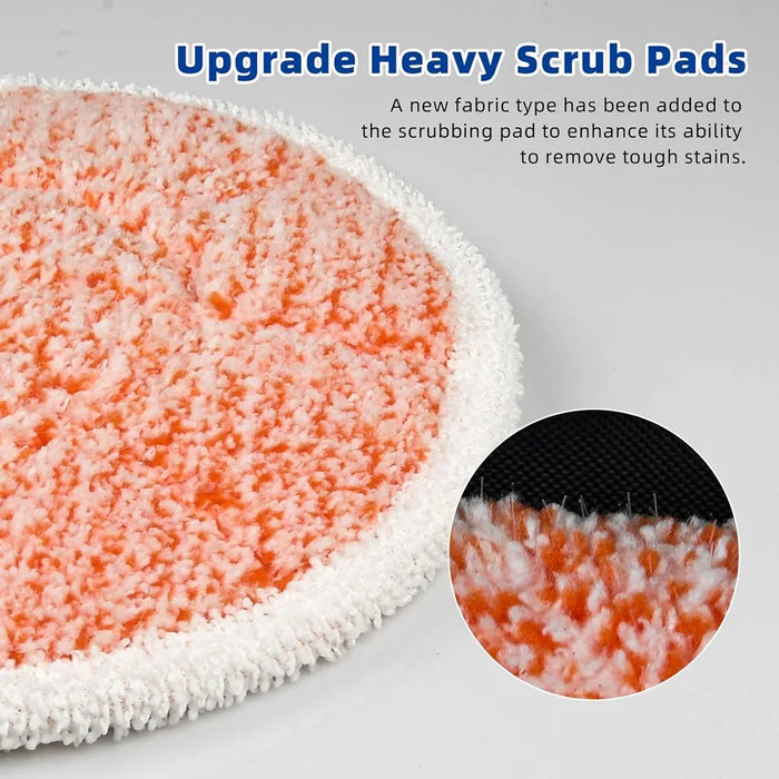 6 Pack 3897A Mop Pads For Bissell Spinwave Smartsteam Vacuum 3897A 4 Scrubby Pads + 2 Heavy Scrub Pads Parts# 1641112