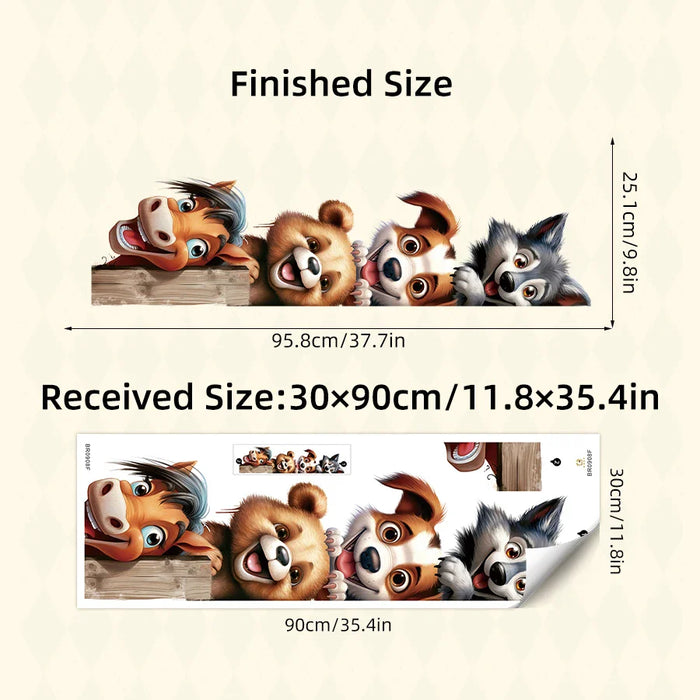 Adorable Animal Door Stickers For Kids Room Decor