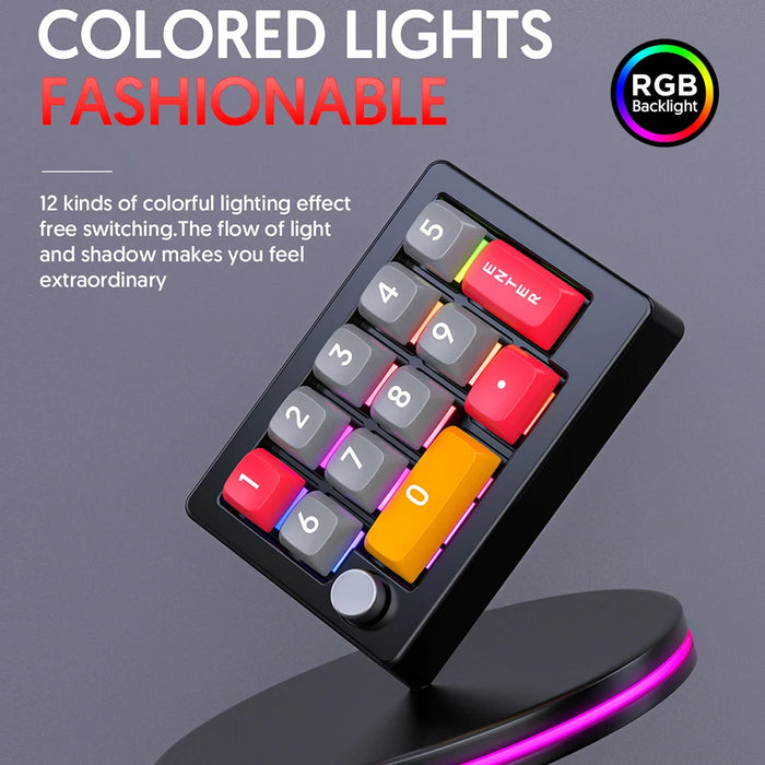 13 Key Mechanical Keyboard Wired Macro Programmable Mini Gaming Keyboard Rgb Lighting Hot Swappable Keyboard For Pc Laptops