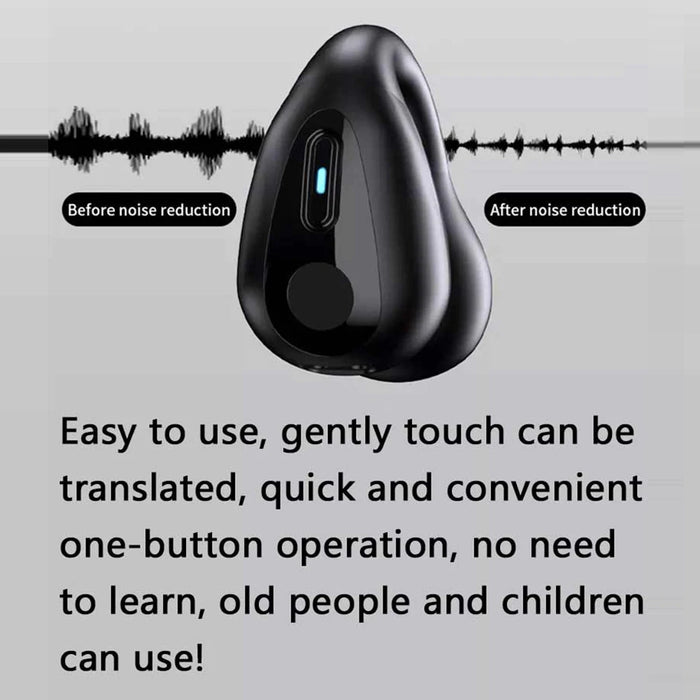 Q7 Smart Ai Translator Earbuds 144 Languages Real-Time Two-Way Earbuds Translation Earphones Bluetooth 5.4 Earbuds Ear Clip