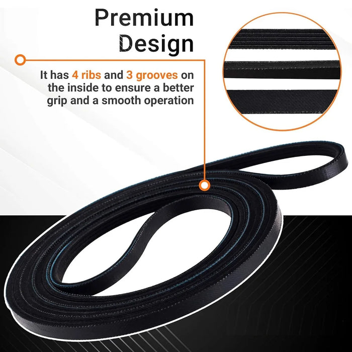 661570 Dryer Drum Belt Compatible With Whirlpool Kenmore Dryers 661570V 3387610 3389728 Ps11722115